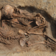 Skeletons of two children found at the Huanchaquito-Las Llamas site in Peru.